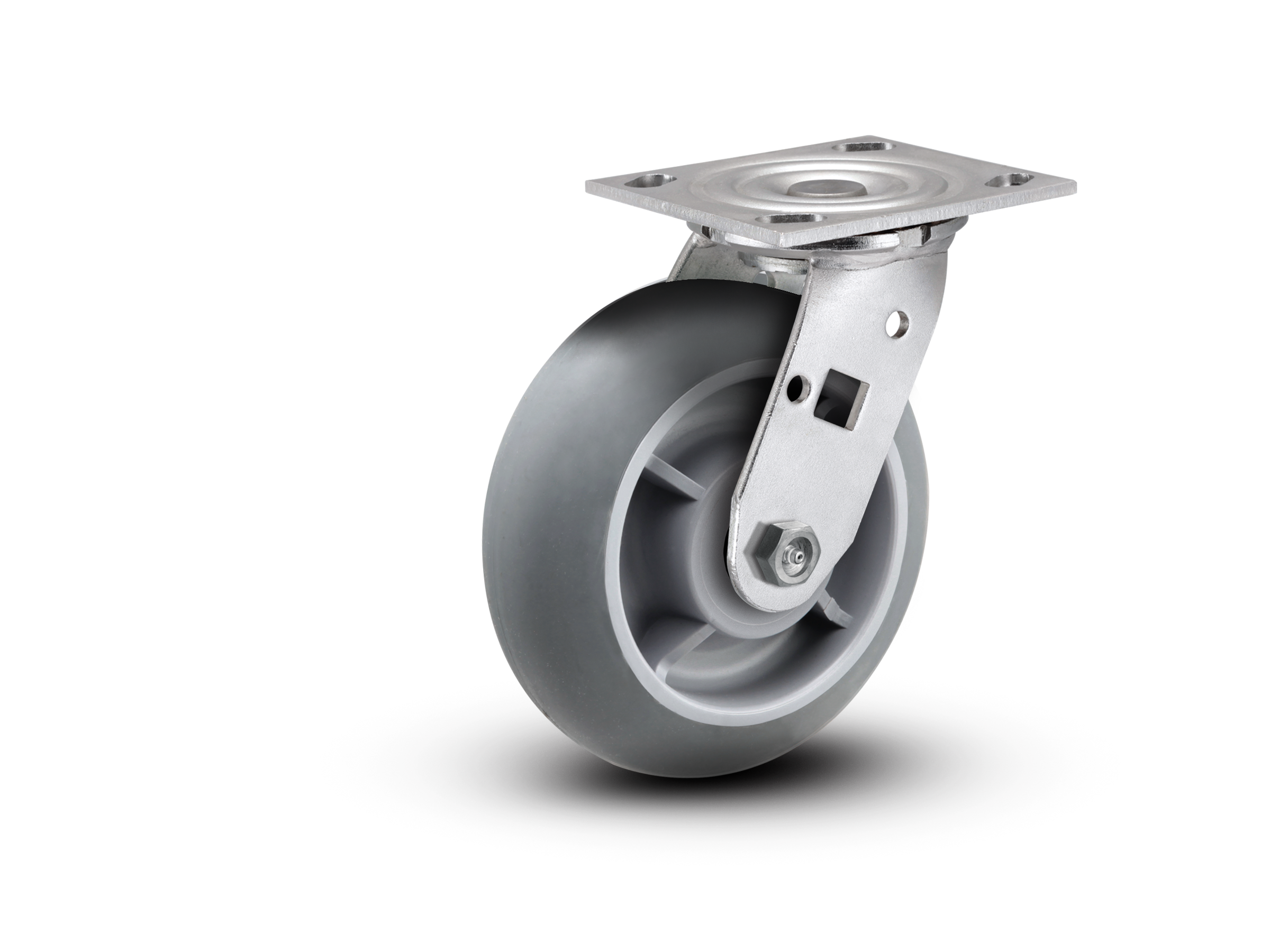 E-Line Stainless 2 Inch Wide TPR Donut Wheel Casters
